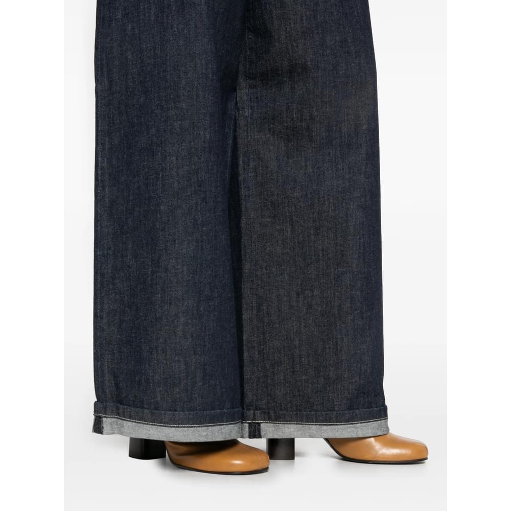 S Max Mara Blue Denim - Wide-Leg Jeans Women