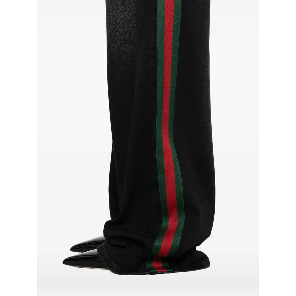 Gucci Black Denim - Wide-Leg Jeans Women
