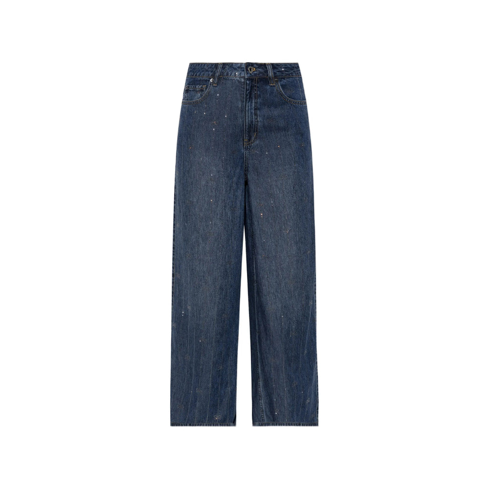 Self-Portrait Blue Denim - Wide-Leg Jeans Women