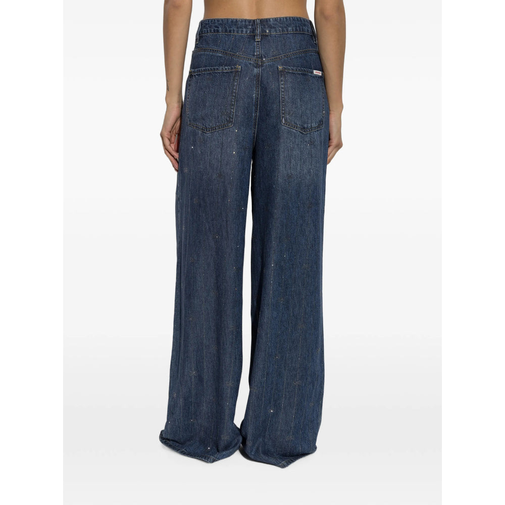 Self-Portrait Blue Denim - Wide-Leg Jeans Women