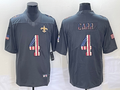Men's New Orleans Saints #4 Derek Carr Black Game jersey