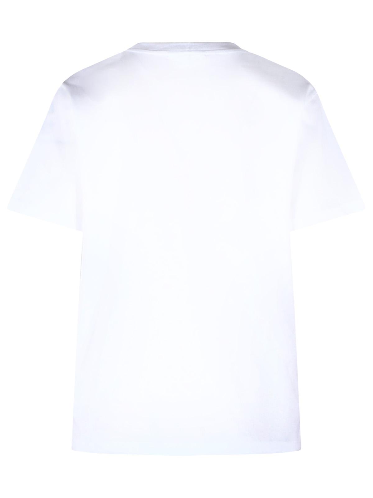 Ganni 'Cherry' White Cotton T-Shirt Women