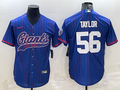Men's New York Giants Lawrence Taylor #56 Blue Player jersey Joint Edition
