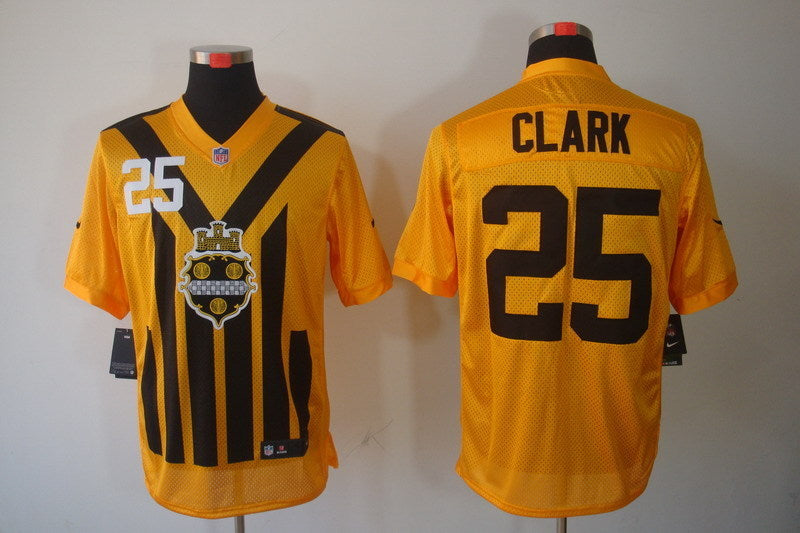 Men's Pittsburgh Steelers Ryan Clark #25 Gold Game jersey