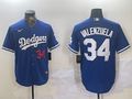 Men's Los Angeles Dodgers Fernando Valenzuela #34 Blue Replica Player jersey