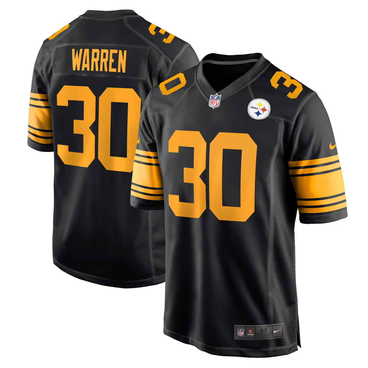 Pittsburgh Steelers Jaylen Warren Black Alternate Game Jersey