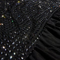 Gucci Long Jersey Dress With Crystal Embroidery In Black Women