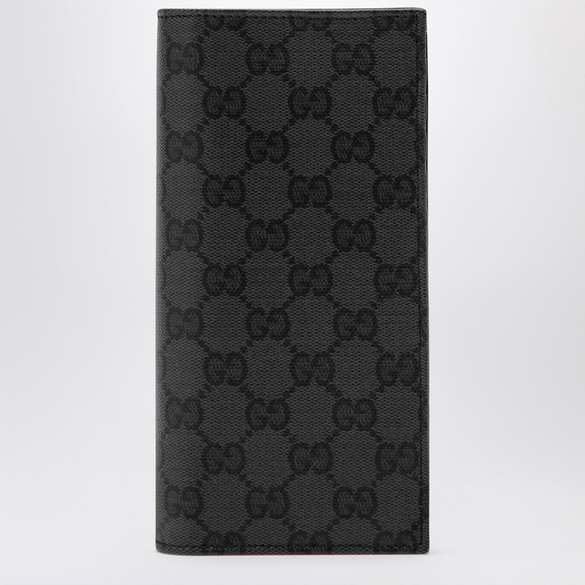 Gucci Essence Classic Long Wallet In Black Gg Fabric Men