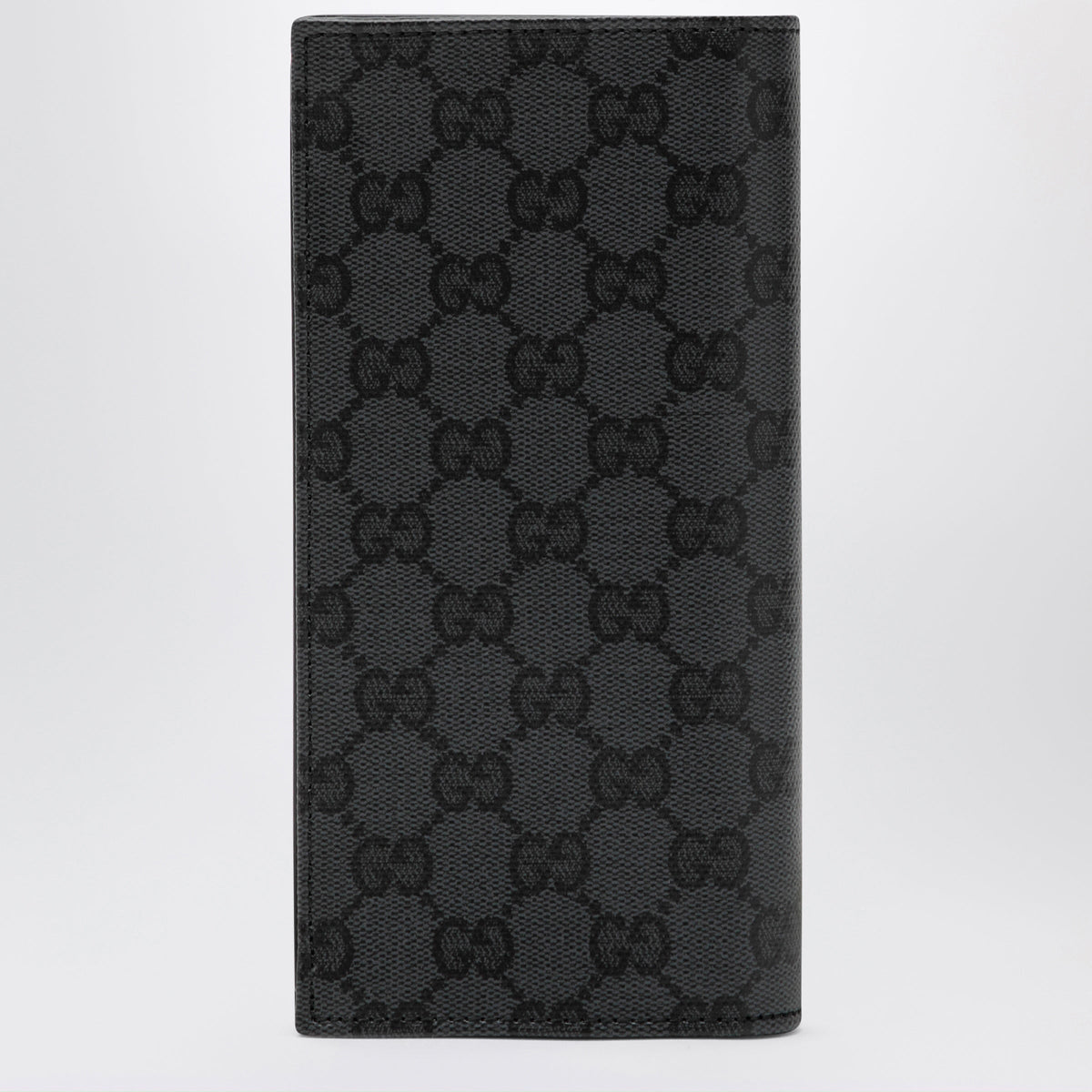 Gucci Essence Classic Long Wallet In Black Gg Fabric Men