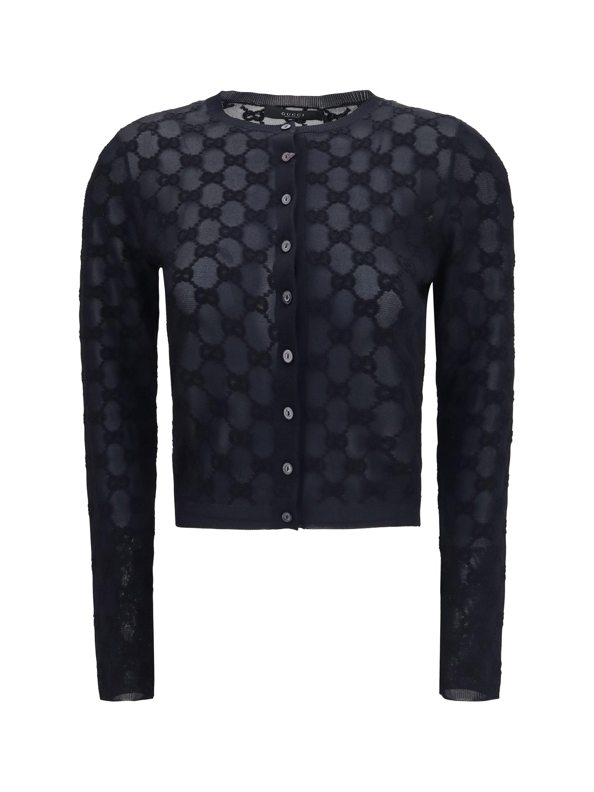 Gucci Women Gg All-Over Viscose Crepe Cardigan