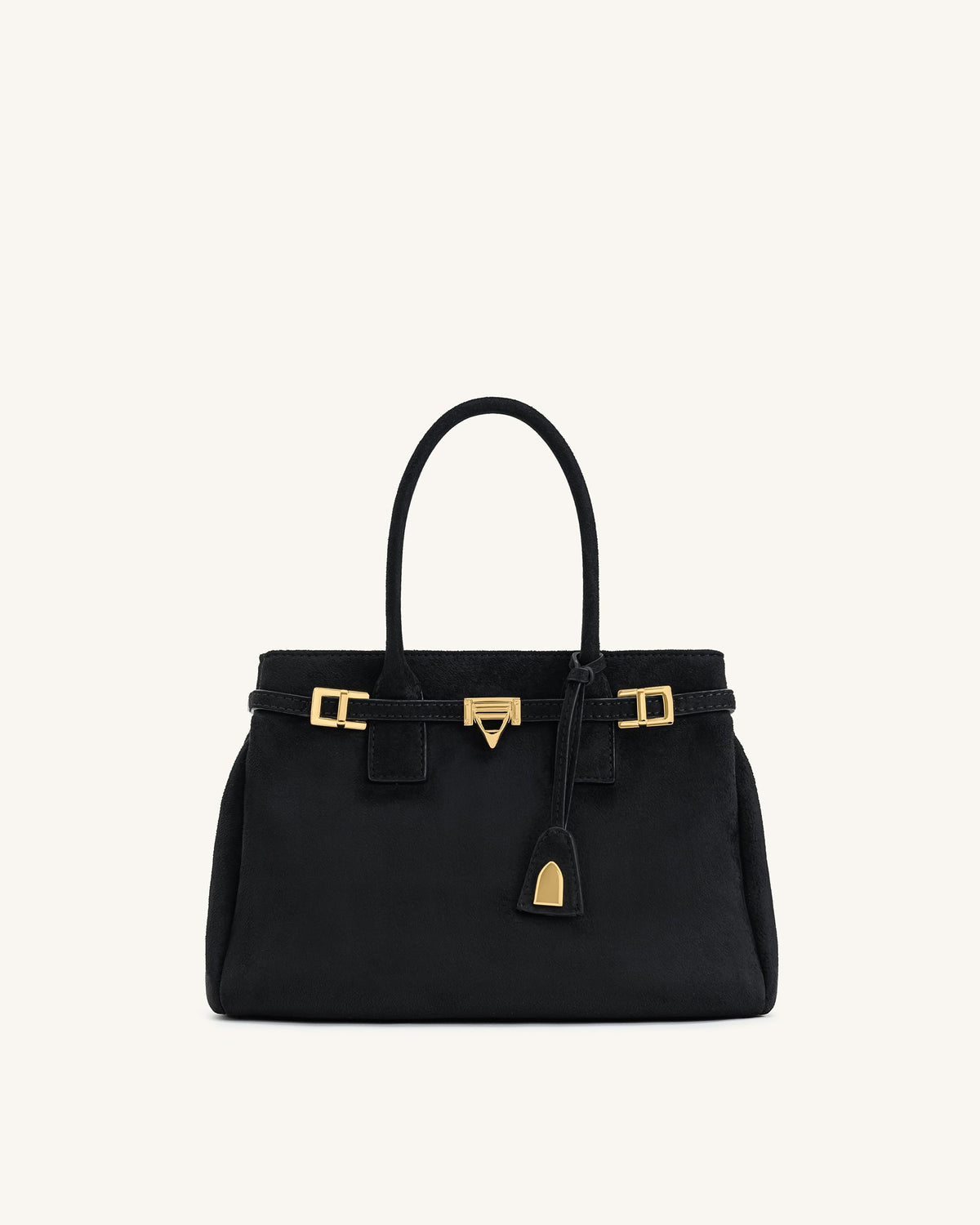Miley Belt Embellished Tote Bag - Black