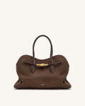 Adele Metal Rope Knot Tote Bag - Mocha Brown