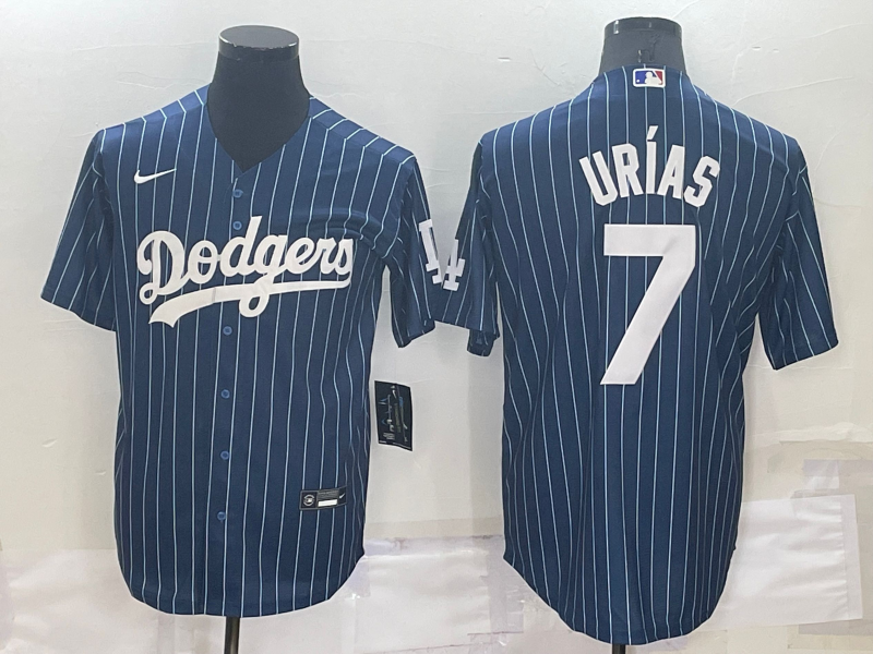 Men's Los Angeles Dodgers Julio Urias #7 Blue Stitched Player jersey