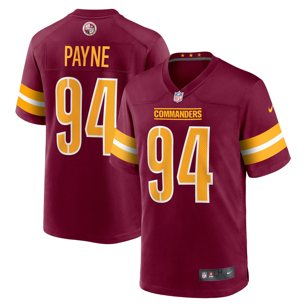 Washington Commanders Da'Ron Payne Burgundy Game Jersey