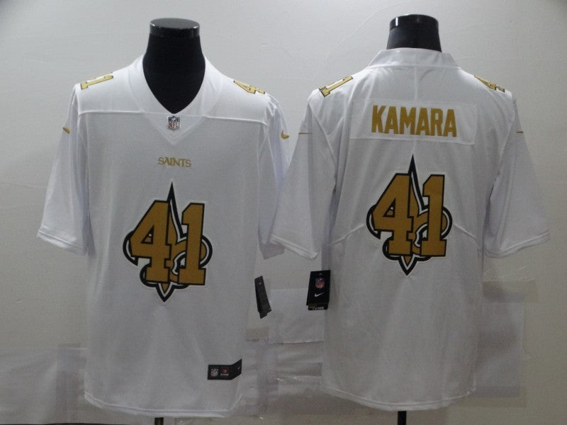 Men's New Orleans Saints #41 Alvin Kamara White Player Game jersey