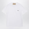 Valentino White Cotton T-Shirt With Vlogo Embroidery Men
