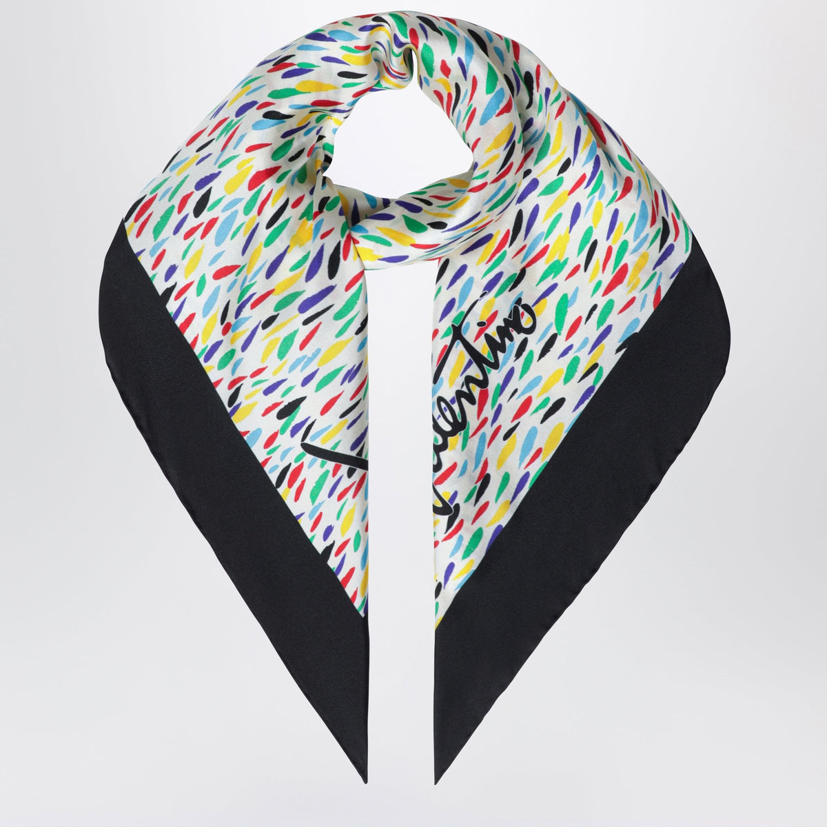 Valentino Garavani Silk Scarf With Multicolor Print Women