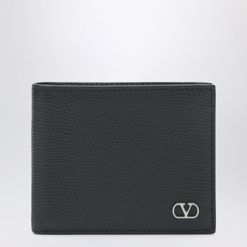 Valentino Garavani Black Vlogo Signature Bi-Fold Wallet Men