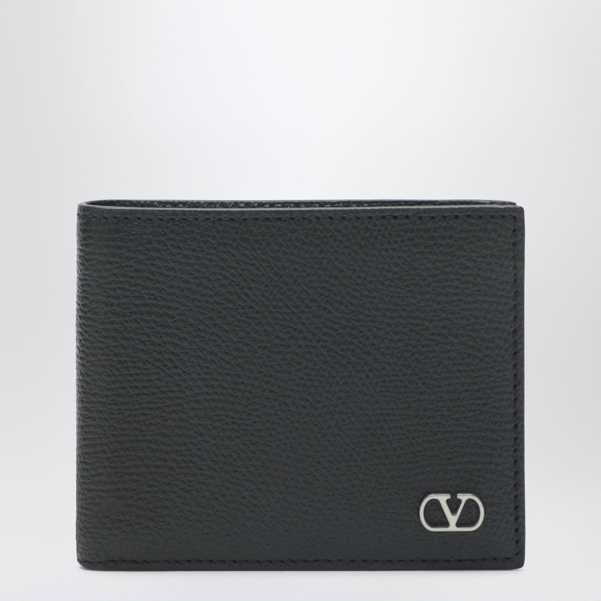 Valentino Garavani Black Vlogo Signature Bi-Fold Wallet Men