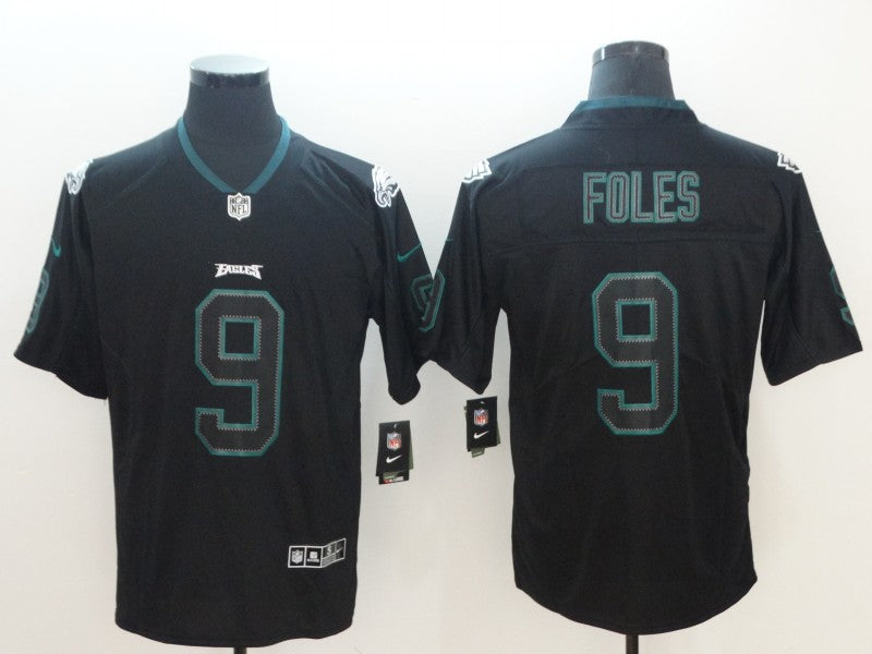 Men's Philadelphia Eagles #9 Nick Foles Black Game jersey
