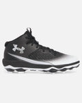 Men's Spotlight Mid Football Cleats In Black / White
