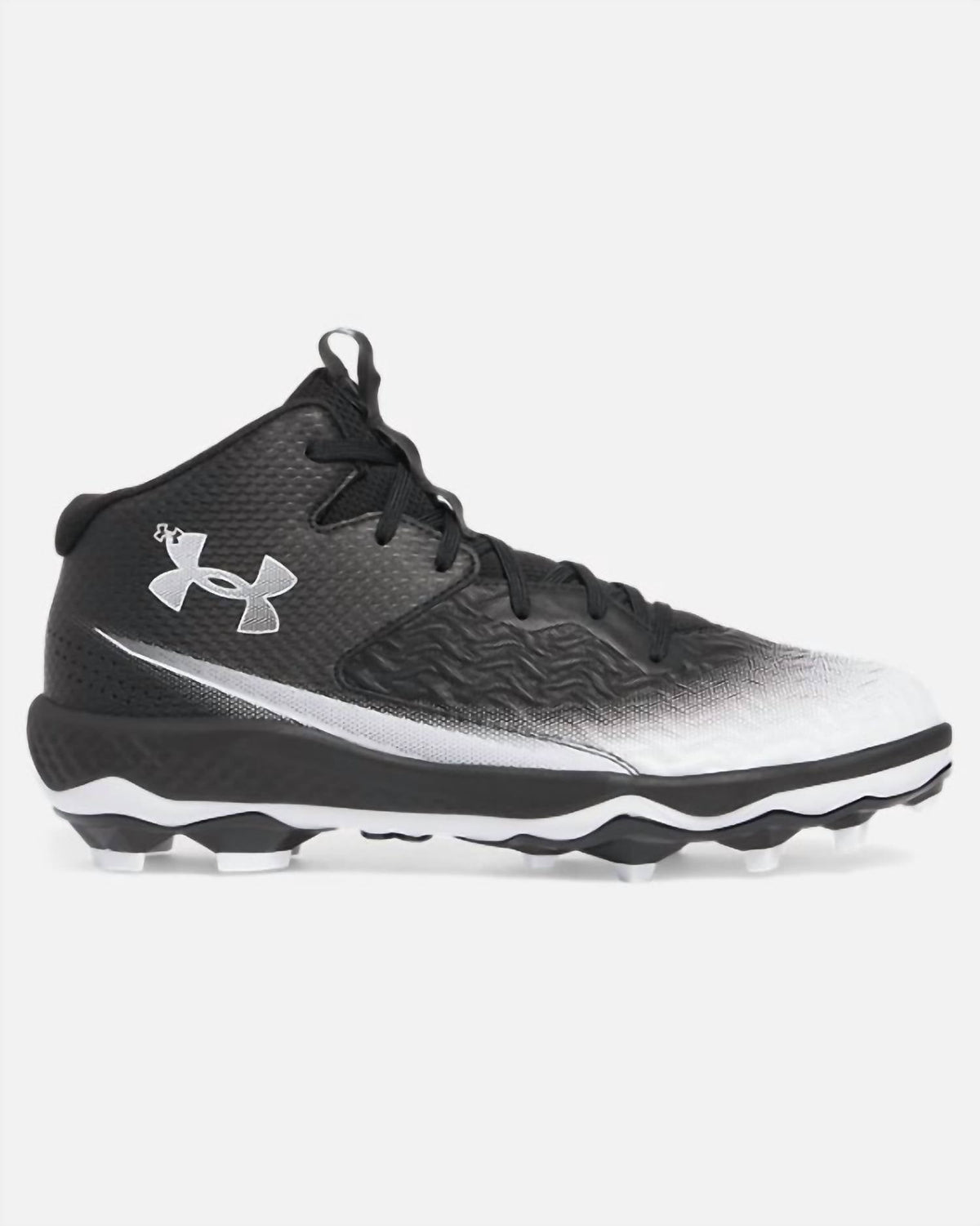 Men's Spotlight Mid Football Cleats In Black / White