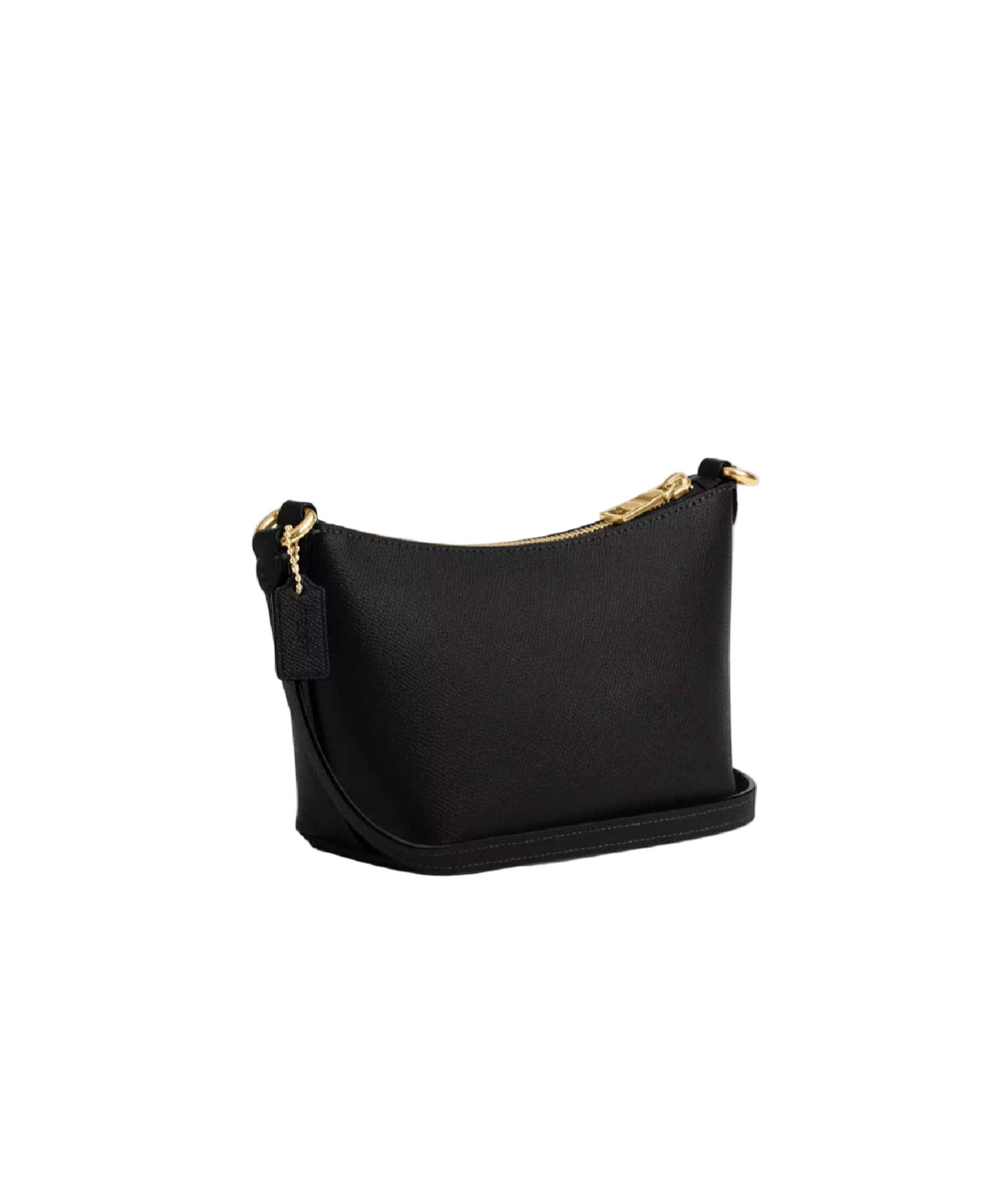 NWT Coach Small Zip Top Crossbody Leather Bag In Black