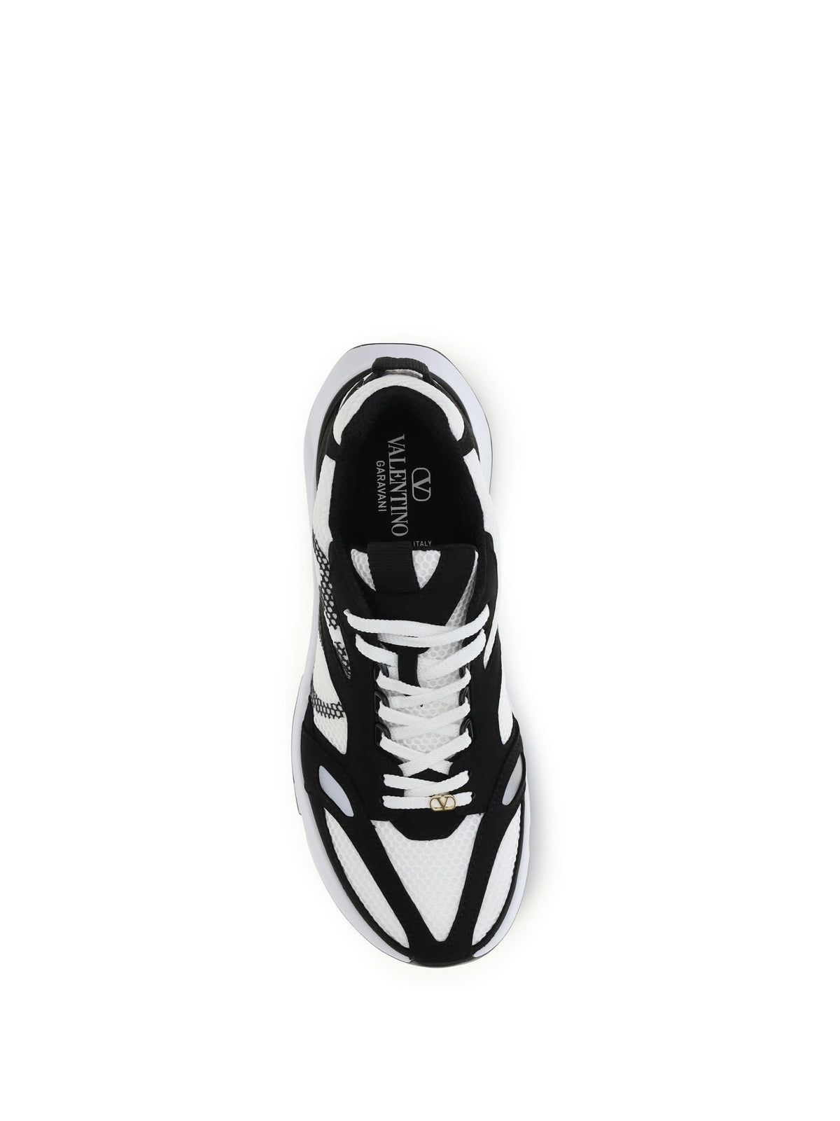 Valentino Garavani Men Demivee Mesh And Suede Sneakers