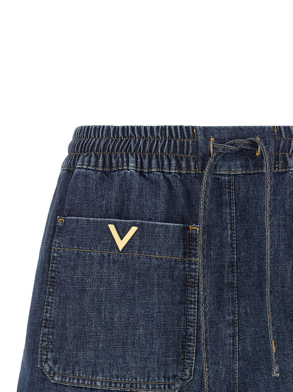 Valentino Garavani Women Valentino Garavani Chambray Denim Shorts