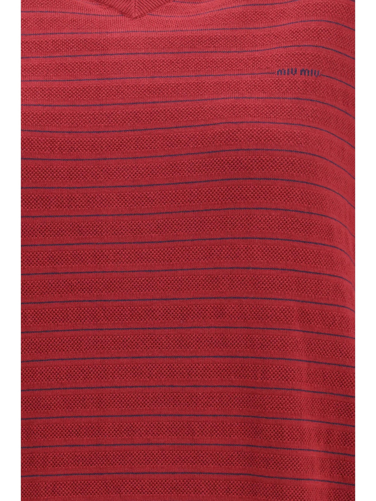 Miu Miu Women Cotton V-Neck Sweater