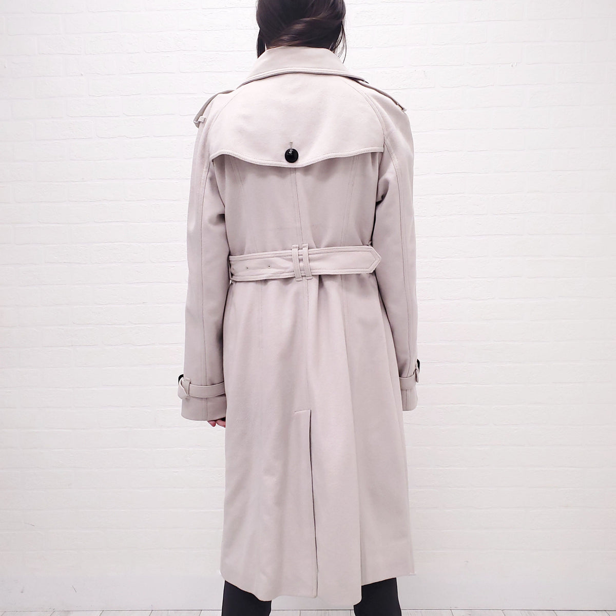 BURBERRY WOOL TRENCH COAT - SIZE 12