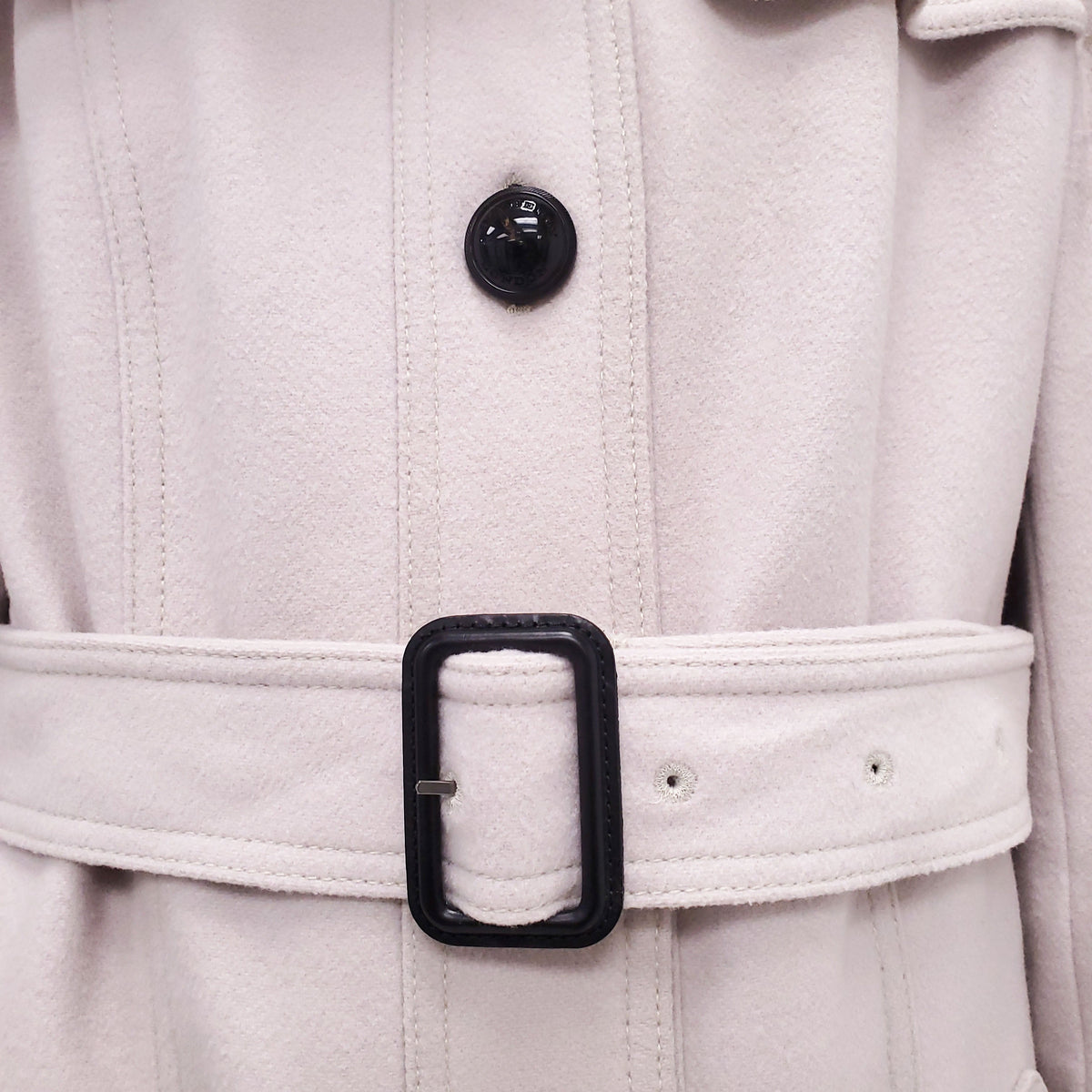 BURBERRY WOOL TRENCH COAT - SIZE 12