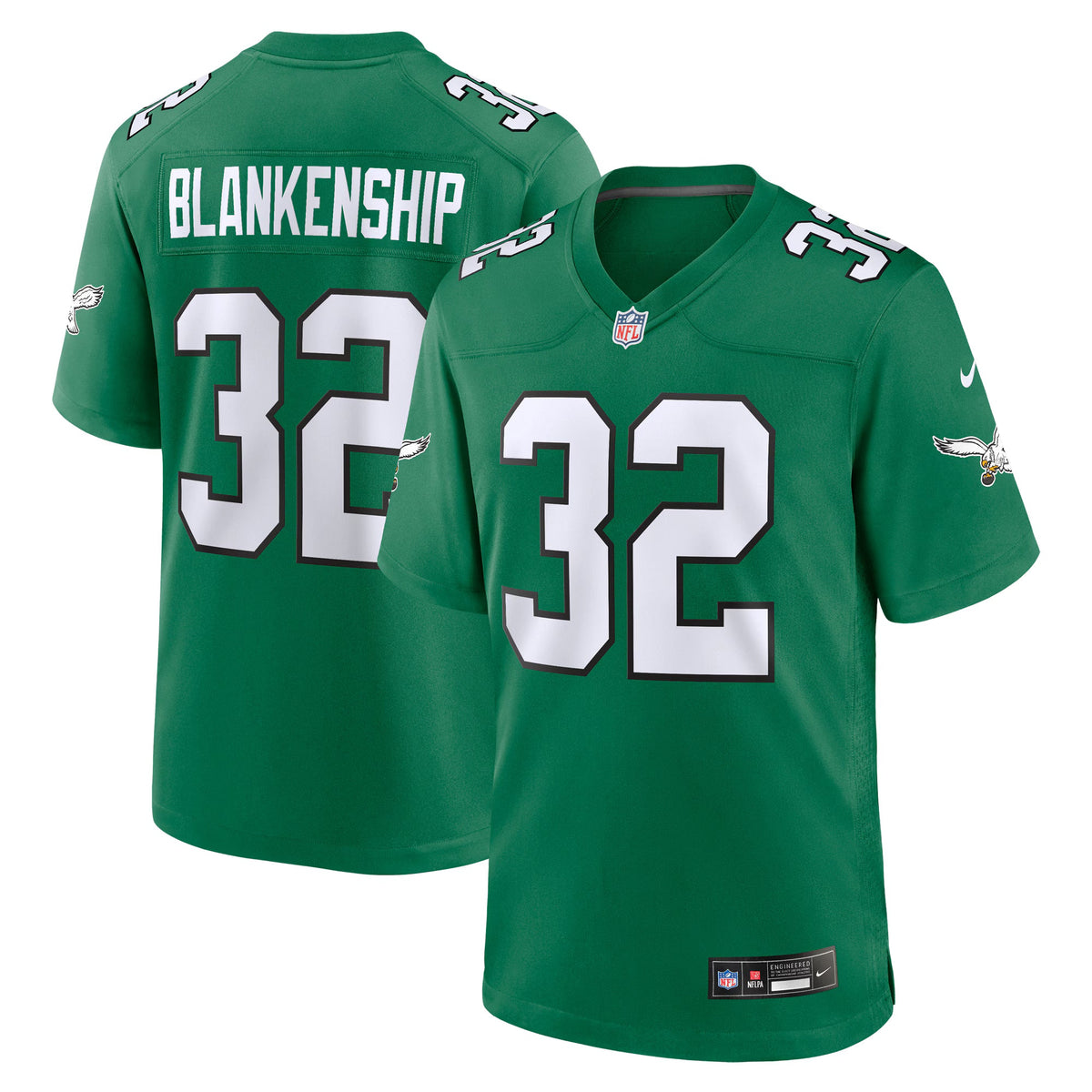 Philadelphia Eagles Reed Blankenship Kelly Green Alternate Game Jersey
