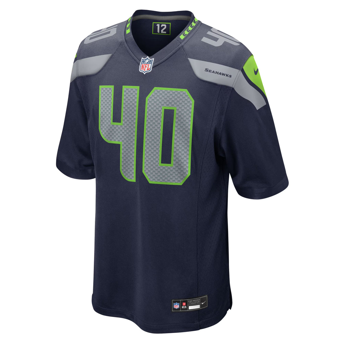 Seattle Seahawks Robbie Ouzts College Navy Team Game Jersey