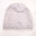 CHANEL GREY CASHMERE LOGO HAT