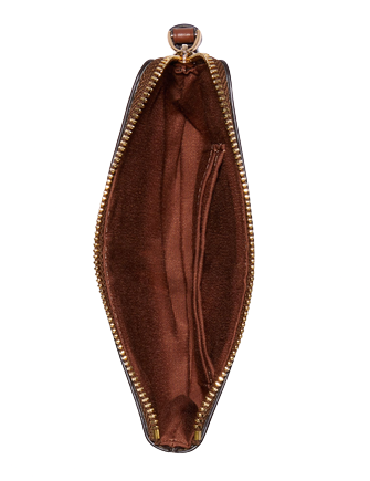 Coach Corner Zip Wristlet In Signature Canvas With Lips Print