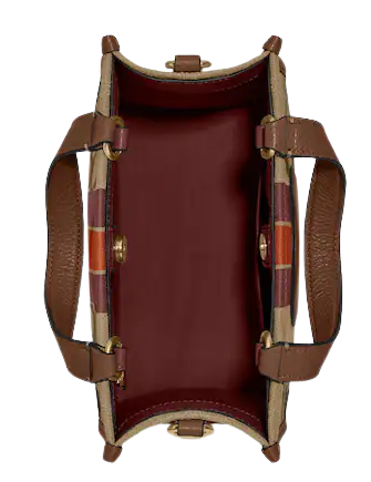 Coach Dempsey Tote 22 In Signature Jacquard With Stripe And Coach Patch