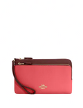 Coach Double Zip Wallet In Colorblock