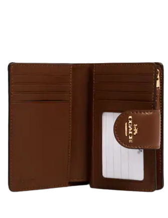 Coach Medium Corner Zip Wallet In Signature Canvas