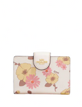 Coach Medium Corner Zip Wallet With Multi Floral Print