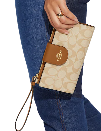 Coach Tech Wallet In Colorblock Signature Canvas