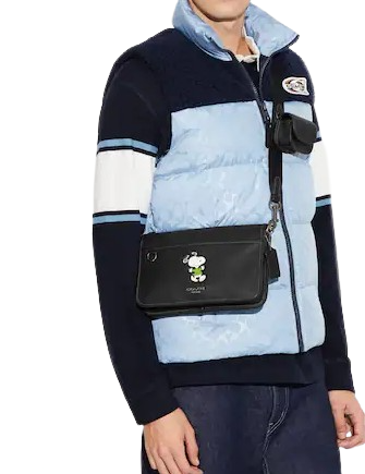 Coach Coach X Peanuts Heritage Convertible Crossbody With Snoopy Motif