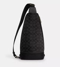 NWT Coach Dominic Sling Pack In Signature Canvas & Smooth Leather