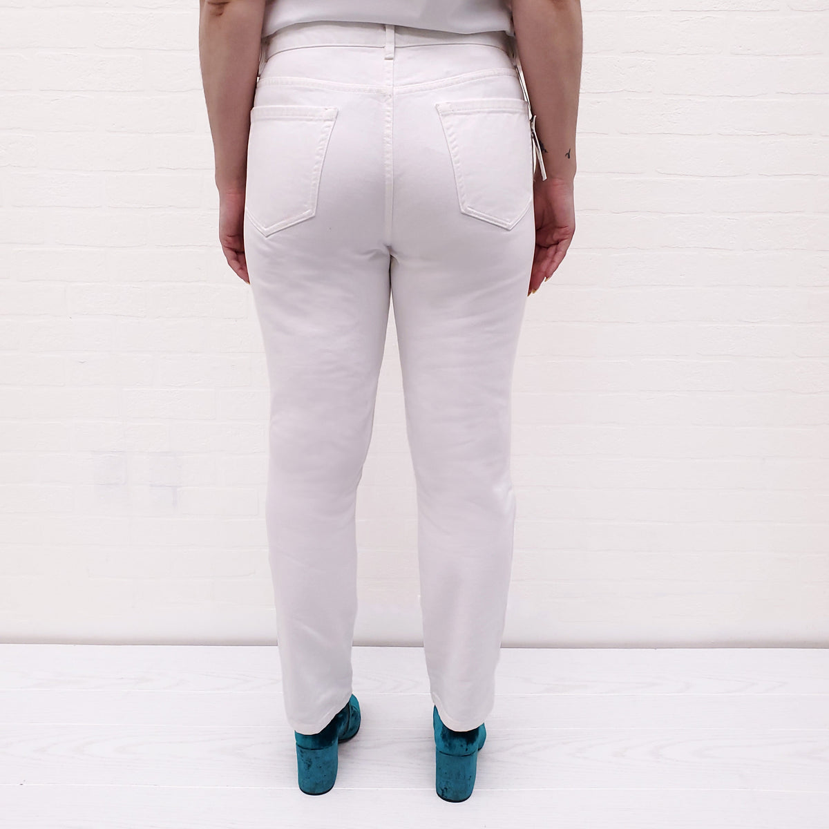 DRIES VAN NOTEN WHITE JEANS - SIZE 30