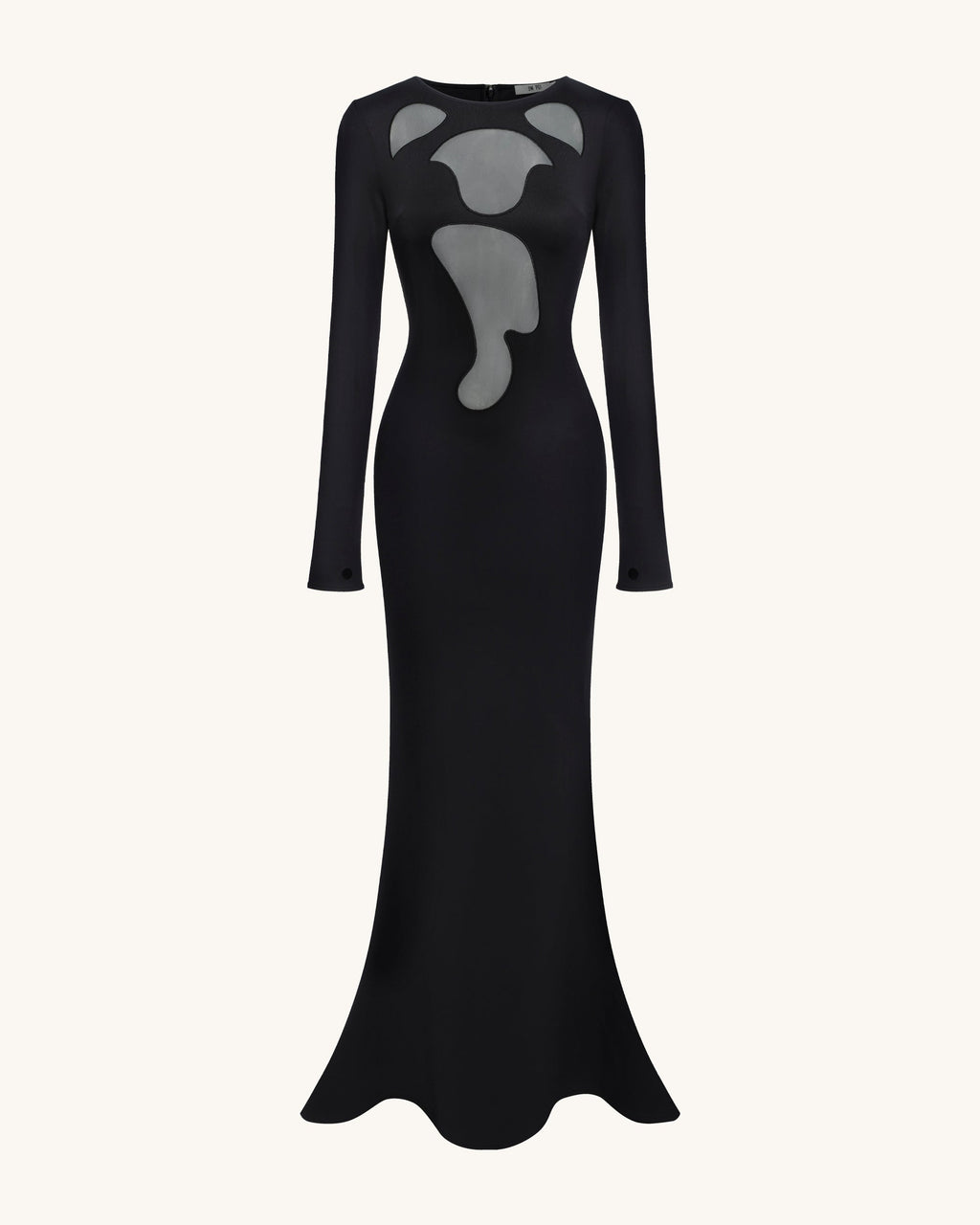Ava Cutout Bodycon Gown - Black