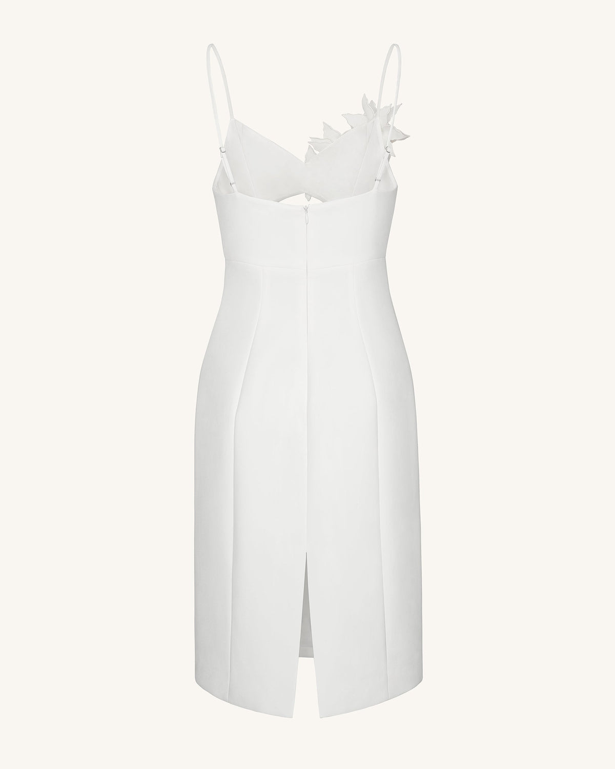 Bloom-Cut Contour Dress - White
