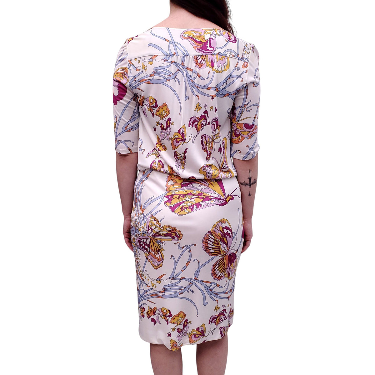 EMILIO PUCCI BUTTERFLY PATTERNED DRESS - SIZE 10