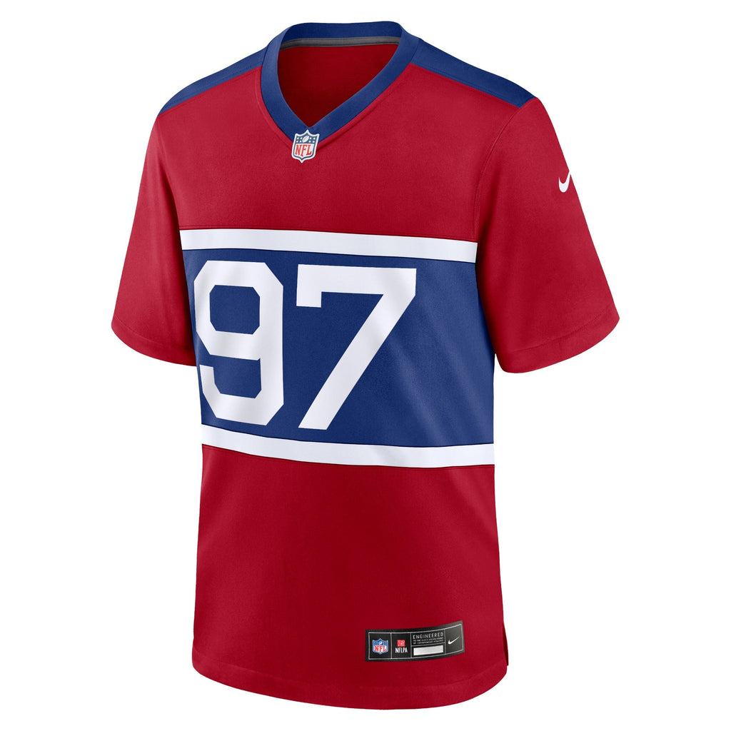 New York Giants Dexter Lawrence II Century Red Alternate Player Game Jersey