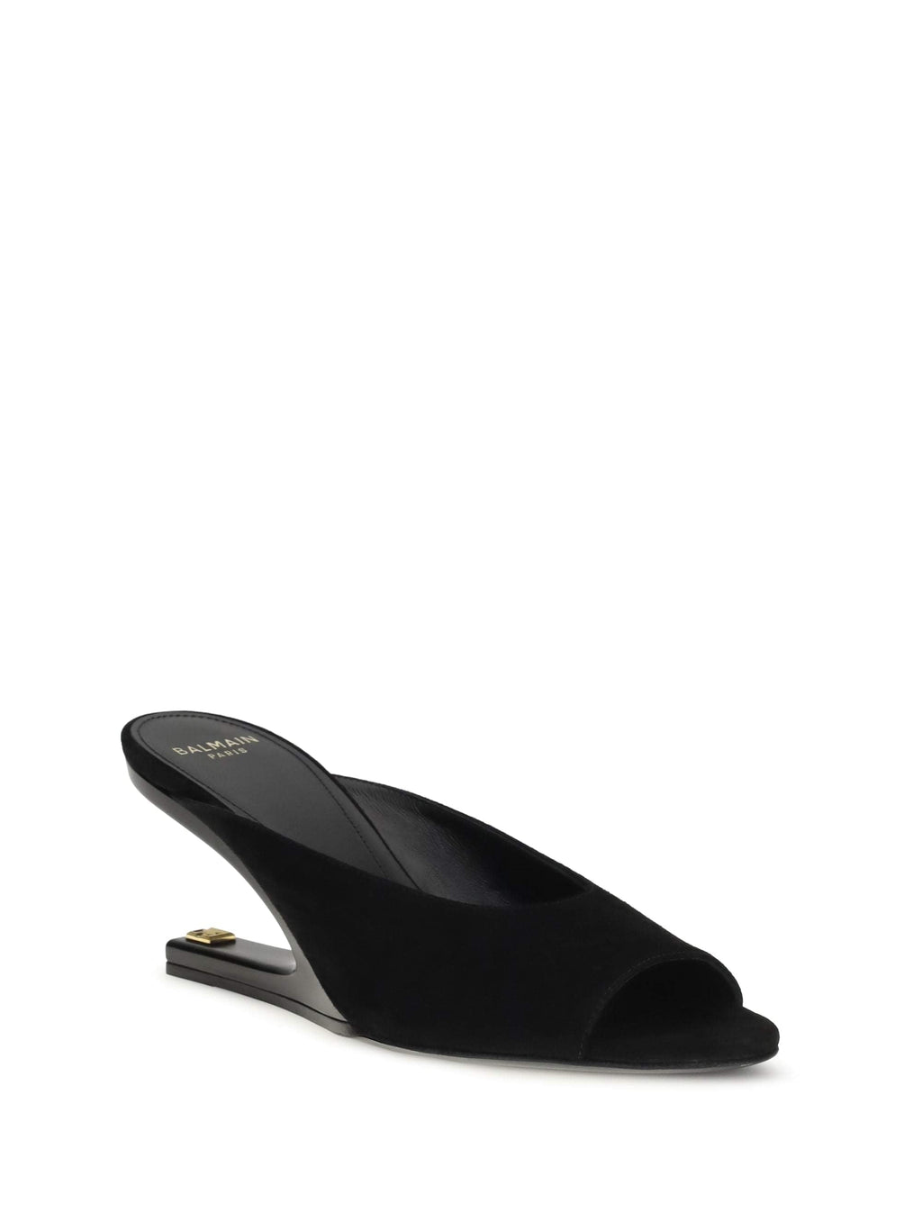 Balmain Women Suede Open-Toe Mules