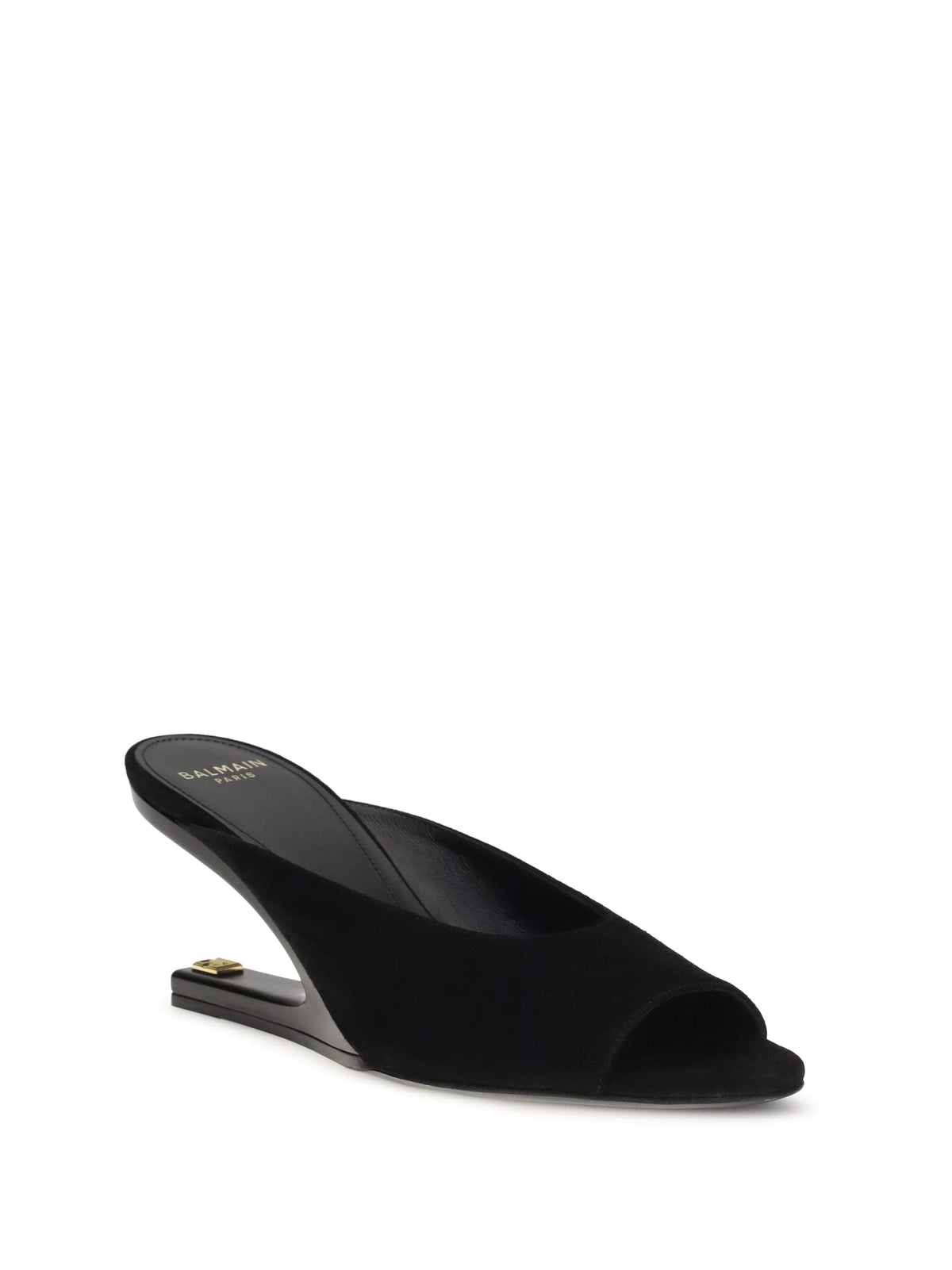 Balmain Women Suede Open-Toe Mules